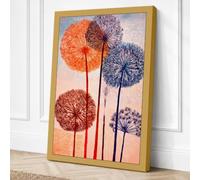 Dandelion Seed Heads at Dusk Canvas Wall Art Print 24x16 Inch (61 x 41 cm)