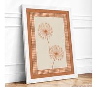 Dandelion Seed Heads Botanical Framed Wall Art Print A1 (84.1×59.4cm) White, Wall Decor for Living Room, Bedroom, Office & Home, Ready to Hang, Art Gift