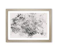 Dandelion Seed Sketch Watercolour Framed Print | A2 Oak Framed Wall Art | Ready to Hang | Modern Historical Picture | Living Room Bedroom Lounge Office