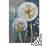 Dandelion Seeds Art Print-2 1000-Piece Puzzle for Adults, 70x50cm/1000pcs; Easy to Continue on Another Evening; White Card Pieces for Tidy Handling