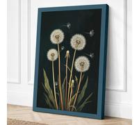 Dandelion Seeds at Dusk Canvas Wall Art Print 18x12 Inch