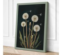 Dandelion Seeds at Dusk Canvas Wall Art Print 24x16 Inch