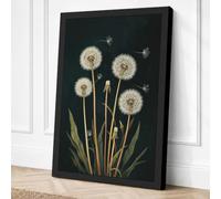 Dandelion Seeds at Dusk Canvas Wall Art Print 30x20 Inch