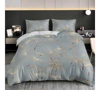 Dandelion Seeds Emperor Size Duvet Cover Set Plant Pattern Bedding 290x235 3D Soft Comfort Microfiber Quilt Cover with Zipper Closure and 2 Pillowcases for Teens and Adults A.1532