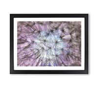 Dandelion Seeds In Blue & Pink Painting Modern Art Framed Print | A4 Black Framed Wall Art | Ready to Hang | Modern Historical Picture | Living Room Bedroom Lounge Office