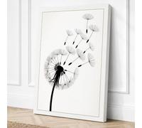 Dandelion Seeds in Flight Canvas Wall Art Print 24x16 Inch (61 x 41 cm)