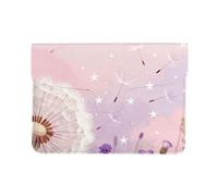 Dandelion Seeds Leather Laptop Sleeve 13 Inch-Pu Leather Protective Case For Macbook, Slim Computer Bag For Daily Travel