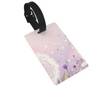 Dandelion Seeds Luggage Tags for Suitcases - Durable PVC ID Tags with Detachable Straps for Travel, Backpack, Golf Bag, Anti-Loss