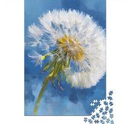 Dandelion Seeds Painting-2 1000-Piece Puzzle for Adults, 52x38cm/1000pcs, Smooth White Card with Reduced Dust; Shared Family Time Around The Table