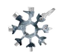 Dandelion Seeds Pictures 19-in-1 Snowflake Multi Tool, Stainless Steel Metal Snowflake Multitool with Keychain, Compact & Portable Tools for Outdoor Camping Survival Daily Use Gift for Men