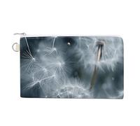 Dandelion Seeds Pictures Canvas Coin Purse, Portable Zippered Change Pouch for Women, Small Wallet for Coins Keys Cards Lipstick