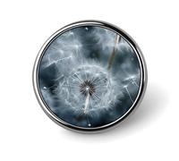 Dandelion Seeds Pictures Round Aluminum Alloy Pin Badge Lapel Pin