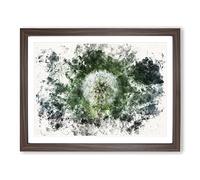 Dandelion Seeds Vol.1 Watercolour Modern Framed Print | A2 Walnut Framed Wall Art | Ready to Hang | Modern Historical Picture | Living Room Bedroom Lounge Office