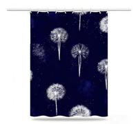 Dandelion Shower Curtains for Bathroom 150x180cm, Long Waterproof Bath Curtain, Extra Large Polyester Fabric Window Drapes with 12 Hooks Weighted Hem Showering Panel,Simple Curtains 60x72inch,Model228