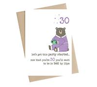 Dandelion Stationery Bed By 10pm 30th Birthday Greeting Card Cards WW666-30