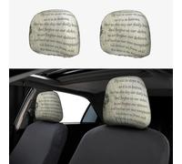 Dandelion The Lord's Prayer 2pcs Personalized Embroidery Soft Breathable Car Seat Headrest Cover Protection Auto Accessories