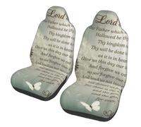 Dandelion The Lord's Prayer Motors Front Seat Protective Breathable Seat Covers for Cars, Automotive Comfort & Protection for Most Cars, Van, Trucks, SUV