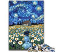 Dandelion Under The Night Sky Jigsaw Puzzles 1000 Pieces for Adults Teens,Help The Brain Exercise Addictive Toys to Cultivate Patience Great Gift (38x52cm)