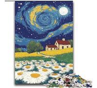 Dandelion Under The Night Sky Jigsaw Puzzles for Adults 2000 Piece Puzzle, Pattern Assembly Fun at Home Activities, Birthday Present,Travel Gifts (70x100cm)
