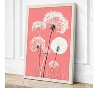 Dandelion Whispers Minimalist Canvas Wall Art Print 18x12 Inch