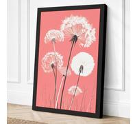 Dandelion Whispers Minimalist Canvas Wall Art Print 24x16 Inch