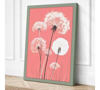 Dandelion Whispers Minimalist Canvas Wall Art Print 30x20 Inch