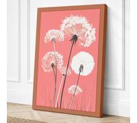 Dandelion Whispers Minimalist Canvas Wall Art Print 36x24 Inch