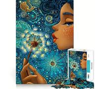 Dandelion Wish Art Jigsaw Puzzle 1000 Piece for Teenagers Cognitive Boost Smooth Connection Fun Play Art Piece (38x26cm)