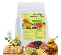 Dandelion Wolfberry Tea, 12 Pcs Natural Kidney & Liver Detox Tea, 8 Chinese Herbal Ingredients Blend, Dandelion Wolfberry Organic, Cassia seed, Chrysanthemum, Honeysuckle (144g,12gx12 packs)