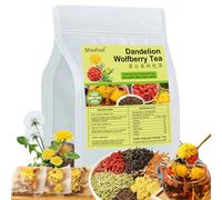 Dandelion Wolfberry Tea, 24 Pcs Natural Kidney& Liver Detox Tea, 8 Chinese Herbal Ingredients Blend, Dandelion Wolfberry Organic, Cassia seed, Chrysanthemum, Honeysuckle (288g (12gx24 packs)