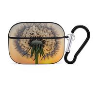 Dandelions at Sunset AirPod Pro Case, Anti Scratch Hard PC Cover with Keychain, AirPod Pro 2nd/1st Case Accessories for Women Men, Black-Style