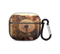 Dandelions at Sunset Bluetooth Earbuds Case Cover Full Body Shockproof Protection Hard Case Support Wireless Charging with Keychain Personalized Gift for AirPods 3