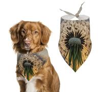 Dandelions at Sunset Dog Bandanas for Feeding Grooming, Triangle Pet Bibs Washable Pets Scarf for Cats & Dogs