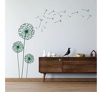 Dandelions Blowing Away in the Wind - Wall Art Sticker [XLarge] [Forest]