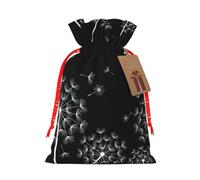 Dandelions Blowing Flowers Christmas Drawstring Gift Bags Reusable Xmas Presents Storage Bags Party Favorstags 4.7 * 6.9ins