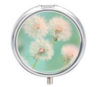 Dandelions Flowers Mini Pill Box Portable Vitamins Organizer 3 Compartment Pills Case for Pocket Purse