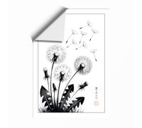 Dandelions in Dispersal Japandi Unframed Wall Art Print A1 (84.1×59.4cm), Wall Decor for Living Room, Bedroom, Office & Home, Art Gift