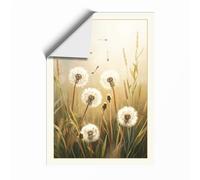Dandelions in Flight Botanical Unframed Wall Art Print A1 (84.1×59.4cm), Wall Decor for Living Room, Bedroom, Office & Home, Art Gift