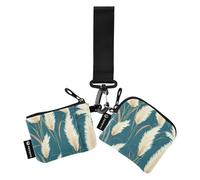 Dandelions Women's Coin Wallet Card Holder Small Detachable Card Organizer Purse with Keychain for Ladies Girls 2 Packs, Dandelions, One Size