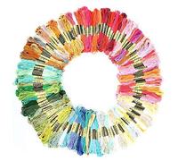 Dandelionsky 200 Skeins Embroidery Threads Floss Threads Cotton Cross Stitch Kits Sewing Floss Bobbins Skeins Embroidery Thread for Knitting DIY Crafts Project