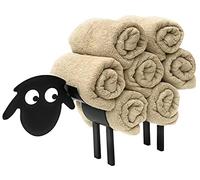 DanDiBo Towel Holder Black Metal Standing Sheep 3.0 Towel Rack Guest Bathroom Guest Towel Holder