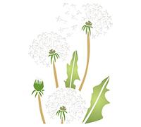DandiClocks Layering Stencil, 11.43 x 16.51 cm - Stencil Company Original Dandelion Puff Stencil Mask use to Add Texture, Design and Accents to Mixed Media Backgrounds