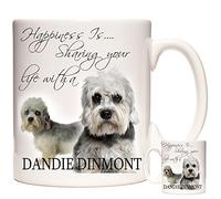 Dandie Dinmont Gift Mug, Happiness is Sharing Your Life with A Dandie Dinmont Dog, Ceramic Gift Mug,