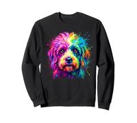 Dandie Dinmont Terrier Colorful Dog Portrait Sweatshirt