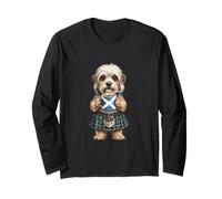 Dandie Dinmont Terrier Dog Mug Coffee Scotland Flag Long Sleeve T-Shirt