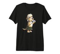 Dandie Dinmont Terrier Dog Mug Coffee Scotland Flag Premium T-Shirt