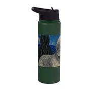 Dandie Dinmont Terrier Dog Van Gogh Starry Night Stainless Steel Insulated Water Bottle