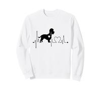Dandie Dinmont Terrier Heartbeat Funny Dog Owner EKG Pulse Sweatshirt