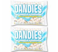 Dandies Marshmallows Mini Vegan Vanilla 200g x 2 Pack | Gelatine Free, Gluten Free | Plant Based Baking & Hot Chocolate Topping