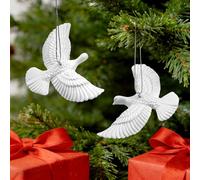 Dandin 2PCS Friendship Turtle Doves Christmas Ornament, Christmas Tree Hanging Ornament for Xmas Home Decoration, Hanging Bauble for Good Friend A Symbol Of Forever Friends for Friends